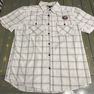 Harley Davidson Men’s Short Sleeve Lightweight Button Down Shirt Size Large